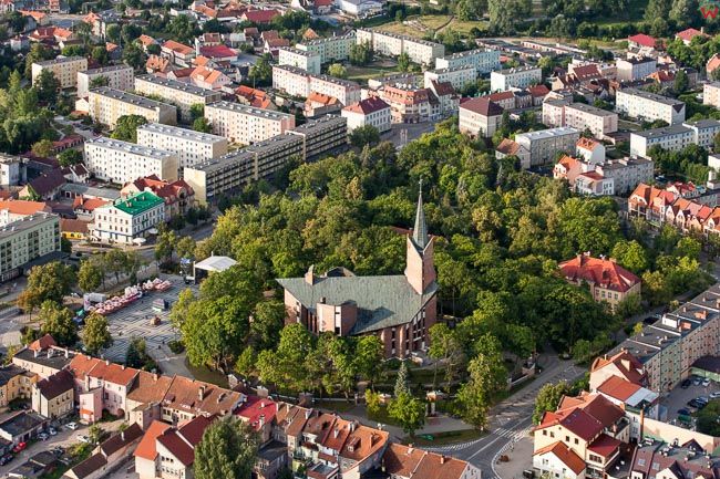 Olecko, miasto z najwiekszym rynkiem w Europie. EU, Pl, Warm-Maz. Lotnicze.